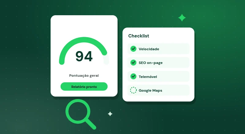 Auditoria digital com pontuação e checklist